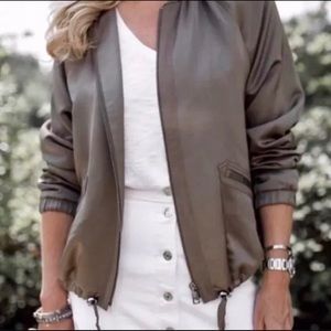 Banana Republic Satin Bomber Jacket